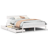 Bed Frame without Mattress White 120x200 cm Solid Wood Pine 3301513
