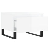 Coffee Tables 2 pcs High Gloss White 50x46x35 cm Engineered Wood 830881