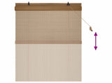 Roller Blind Brown 120 x 160 cm Bamboo 42039786