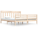 Bed Frame without Mattress 200x200 cm Solid Wood 3105335