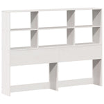ZNTS Bookcase Bed without Mattress White 140x200cm Solid Wood Pine 3322667