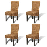 Dining Chairs 4 pcs Abaca and Solid Mango Wood 274200