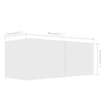 4 Piece TV Cabinet Set White Engineered Wood 3078674