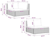 3 pcs Rattan Lounge Set with Cushions GENDT Natural Rattan 3429859