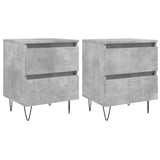 Bedside Cabinets 2 pcs Concrete Grey 40x35x50 cm Engineered Wood 826885