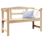 Outdoor Bench Brown 119 x 76 x 44cm Solid pine wood 4012185