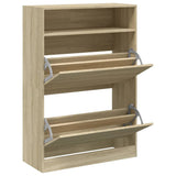 Shoe Cabinet with 2 Flip-Drawers Sonoma Oak 80x34x116 cm 3214408