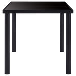 ZNTS Dining Table Black 200x100x75 cm Tempered Glass 281856