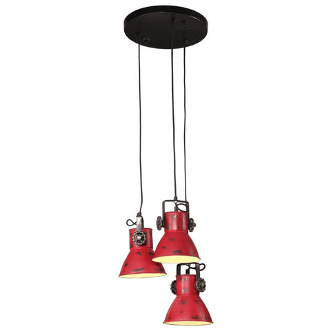 ZNTS Hanging Lamp 25 W Distressed Red 30x30x100 cm E27 371861