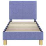 Toddler Bed Frame with Headboard Jeans Blue 70 x 140 cm Fabric 42010983
