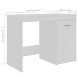 Desk White 140x50x76 cm Engineered Wood 3054780