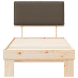 Bed Frame with Upholstered Headboard Taupe 90 x 190 cm 877317