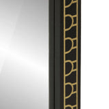 Bathroom Mirror Black Solid mango wood, Glass Medium 358351