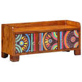 Shoe Cabinet Multicolour 90 x 35 x 40 cm Solid Acacia Wood 4016514