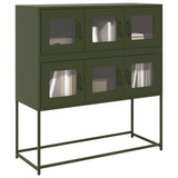 ZNTS Sideboard Olive Green 100.5x39x107 cm Cold-rolled Steel 853426