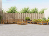 Outdoor Sofa Set 9 pcs Natural Solid Acacia Wood 3367372