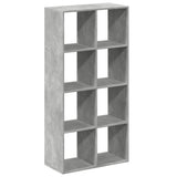 Room Divider Bookcase Concrete Grey 69.5x29x137.5 cm Engineered Wood 858024