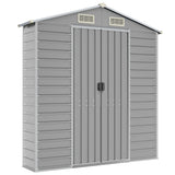 Garden Shed Light Grey 191x555x198 cm Galvanised Steel 3188247