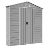 Garden Shed Light Grey 191x555x198 cm Galvanised Steel 3188247