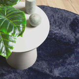 Shaggy Rug High Pile NAVARRA Navy 200x200 cm Polyester 4102923