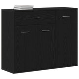 Sideboard Black Oak 88x30x70 cm Engineered Wood 862445