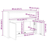 Sideboard 80x30x60 cm Solid Teak Wood 282847