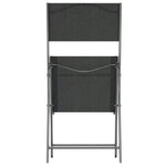 Folding Outdoor Chairs 2 pcs Black Steel and Textilene 318766