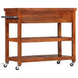 282753 Kitchen Trolley 100x48x89 cm Solid Acacia Wood