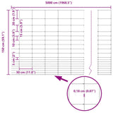 Field Fence Silver 50 x 1.5 m Galvanised steel 42005850
