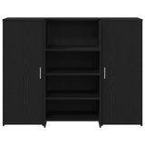 Reception Desk Black Oak 135x50x103,5 cm Engineered Wood 3324188