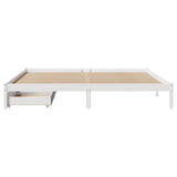 Bed Frame without Mattress White 200x200 cm Solid Wood Pine 3301445