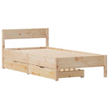 Bed Frame without Mattress 75x190 cm Small Single Solid Wood Pine 3301773