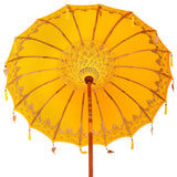 Balinese Parasol Yellow 180-190 cm Cotton and solid wood 3356900