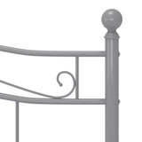 Bed Frame without Mattress Grey Metal 140x200 cm 324999