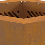 Smokeless Fire Pit Brown 38 x 38 x 51 cm Weathering Steel 858985