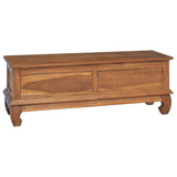 TV Stand with Drawer Natural 110 x 35 x 40 cm Solid Teak Wood 42017957