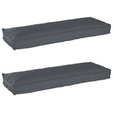 Pallet Cushion Set 2 pcs Anthracite 120 x 40 x 8 cm 42001698