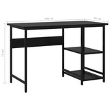 ZNTS Computer Desk Black 105x55x72 cm MDF and Metal 20550