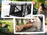 Foldable Pet Stroller One Click Dog Pushchair Cat Travel Carriage w/ EVA Wheels, Mesh Windows for T3398P349593