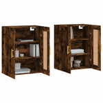 Wall Mounted Cabinets 2 pcs Smoked Oak Engineered Wood 3198006