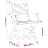 5 Piece Folding Garden Dining Set Solid Wood Acacia 3295248