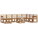 Outdoor Sofa Set 9 pcs Natural Solid Acacia Wood 3366837
