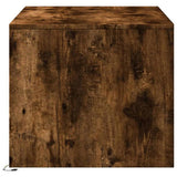 Coffee Table with LED Lights Smoked Oak Engineered Wood 851988