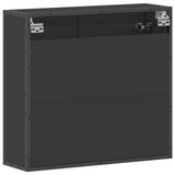 Bathroom Mirror Cabinet Black 65x20x60 cm Engineered Wood 849254
