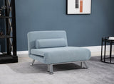 Linen Chair Bed, 3-in-1 Convertible Sleeper Chair with Adjustable Backrest, Pillow, for Living Room, T3398P329600