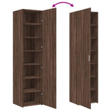 Highboard Brown Oak 45x42.5x185 cm Engineered Wood 3281412
