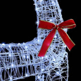Reindeer Pull Sleigh Cold white 70 x 26 x 130 cm Acrylic 42019076