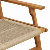 Garden Chairs with Table 3 pcs Beige Solid Acacia Wood 3214439