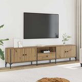 TV Cabinet with Drawer Artisan Oak 200x25x44 cm Engineered Wood 857697