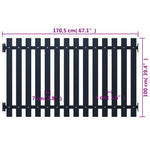 ZNTS Fence Panel Anthracite 170.5x100 cm Powder-coated Steel 146476